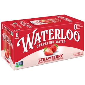 Waterloo Sparkling Water, Strawberry, 12 fl oz, 8 pack cans