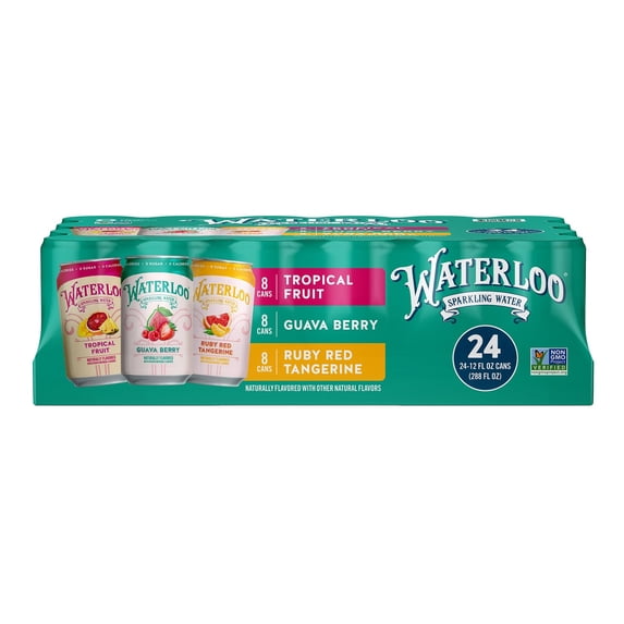 Waterloo Spring Water Waterloo Sparkling Water, Variety Pack, 12 Fluid Ounce (24 Count ...