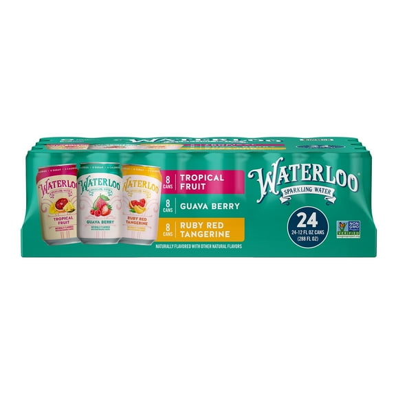 Waterloo Sparkling Water, Variety Pack, 12 Fluid Ounce (24 Count)