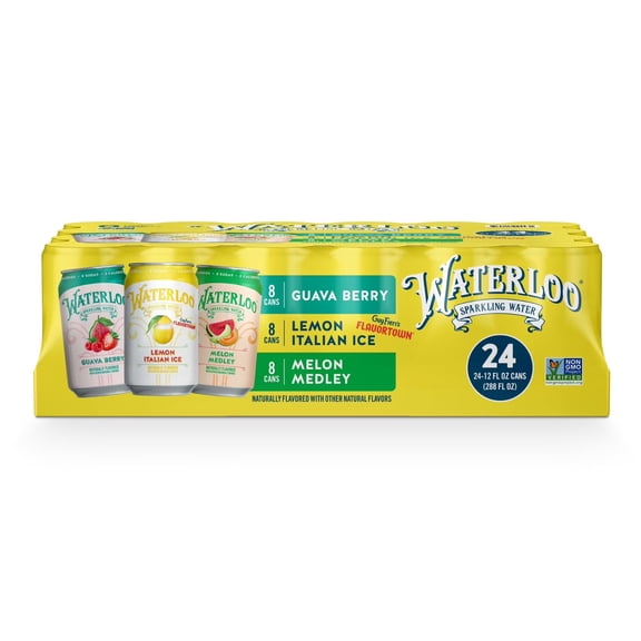 Waterloo Sparkling Water Variety Pack, 12 fl. oz. Cans, 24 Pack