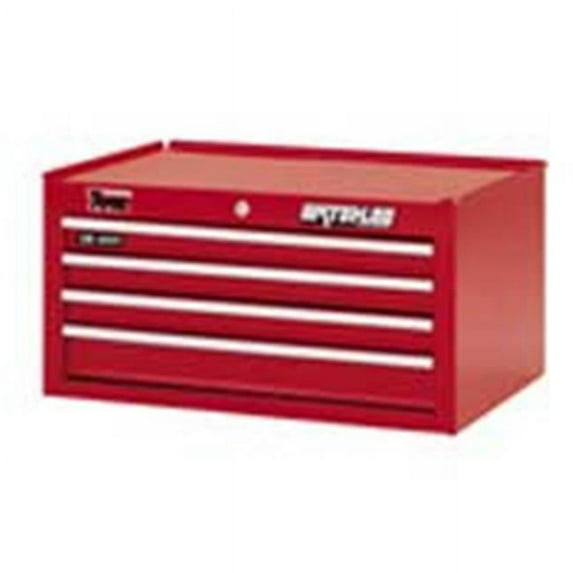 Waterloo TR51804 Traxx TR Series 26 Inch 4-Drawer BB Intermediate Chest - Red