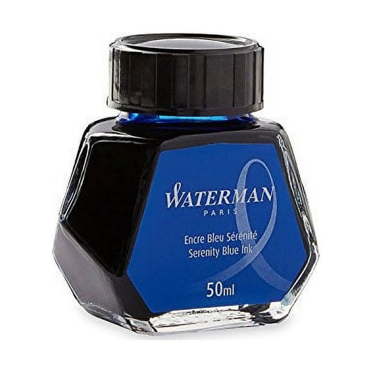 Waterman 1.7 oz Ink Bottle for Fountain Pens Serenity Blue S0110720