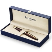 Waterman Carene Marine Amber Ballpoint Pen - High-Gloss Black with 23k Gold Clip - Medium Point with Blue Ink Cartridge