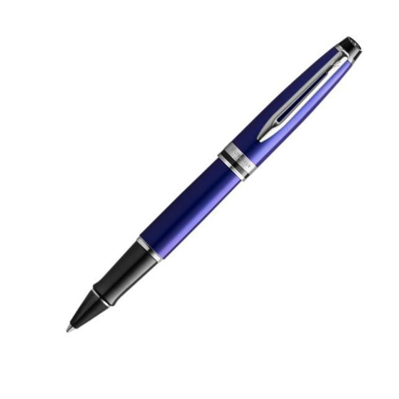 Waterman Expert Rollerball Pen, Blue with Chrome Trim, Fine Point with