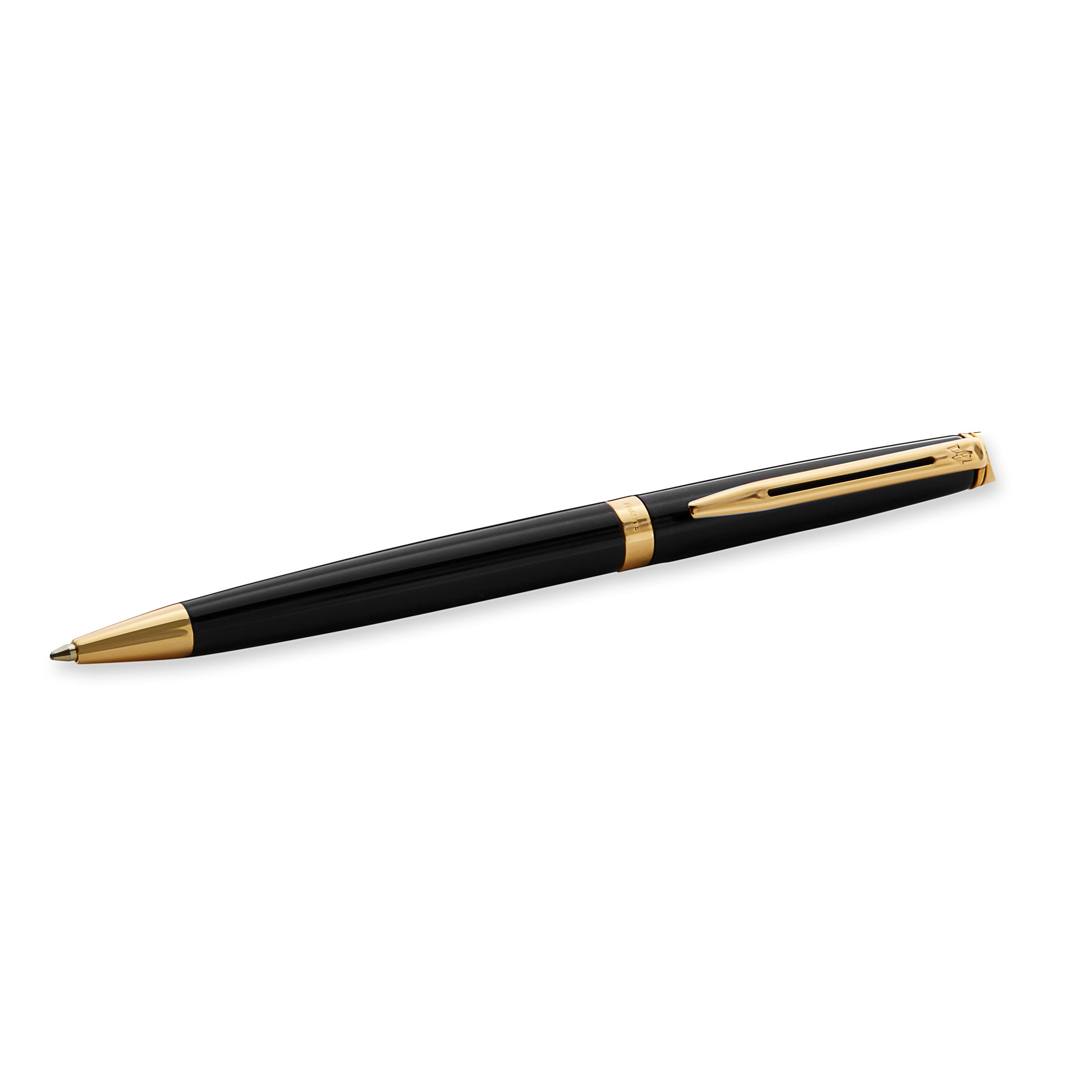 筆記具 waterman Waterman Hémisphère Ballpoint Pen, Black Lacquer with Gold Trim