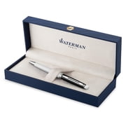 Waterman H misph re Ballpoint Pen | Black & White Lacquer with Palladium Coated Trim | Medium Point | Blue Ink | Gift Box