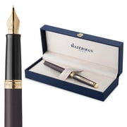 Waterman H misph re Fountain Pen | Lava Black The Understated Edit Collection | Medium Nib with Blue Ink | Gift Box