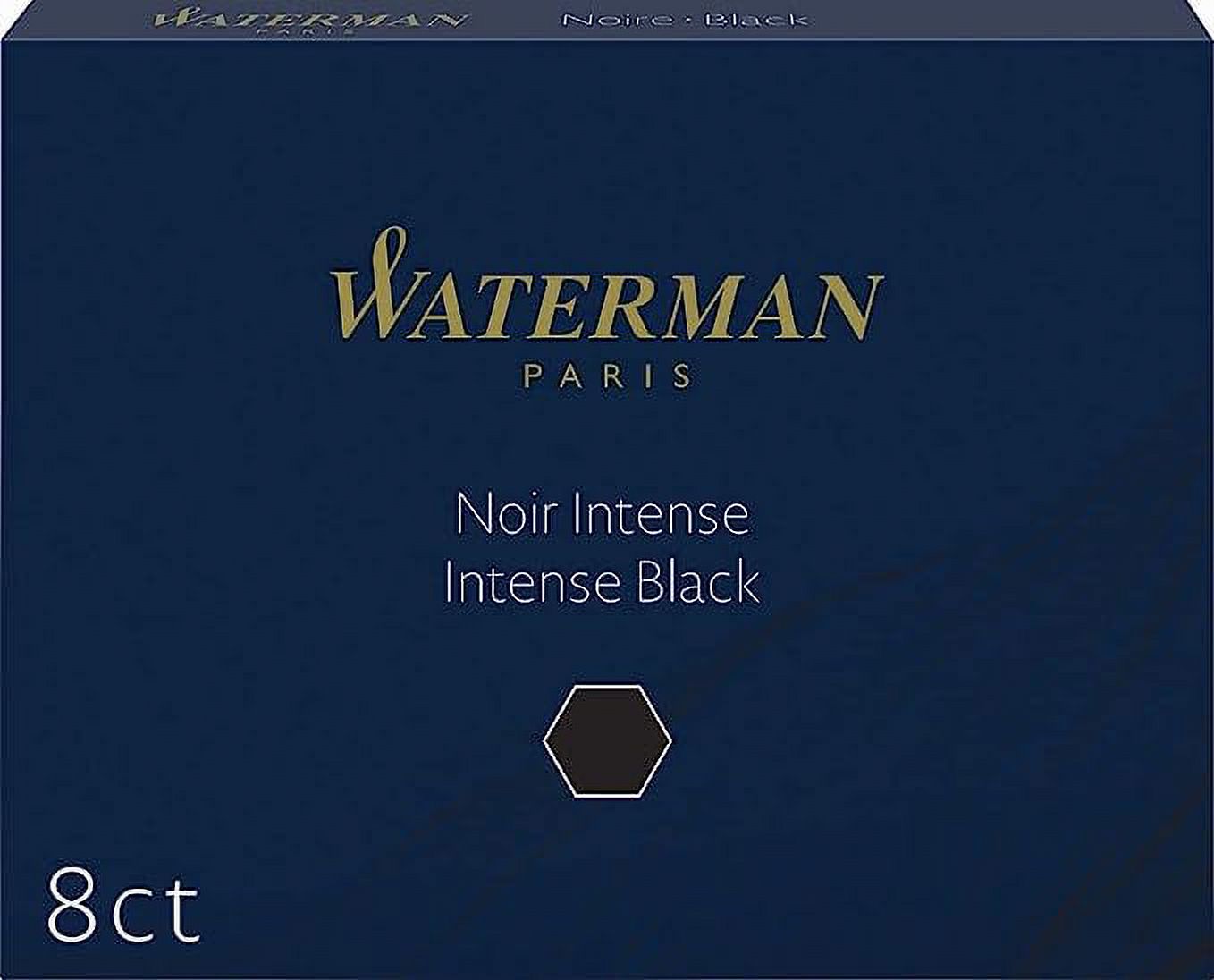 Waterman Large Standard Ink Cartridges Permanent Black