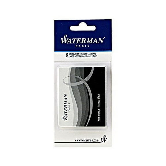 Waterman Waterman Fountain Pen Cartridges, Black, 8-Pack (52021W)