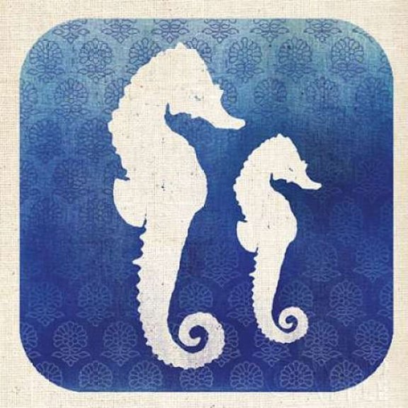 Watermark Seahorse Canvas Art - Studio Mousseau (24 x 24)