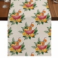 thumbnail image 1 of Watermelon 108 Inch Table Runner, Summer Lemon Tea Retro Tropical Palm Leaves Farmhouse Dresser Scarf Cotton & Linen Tablerunner for Dining/Kitchen Island/Holiday Party Décor 13" x 108", 1 of 9