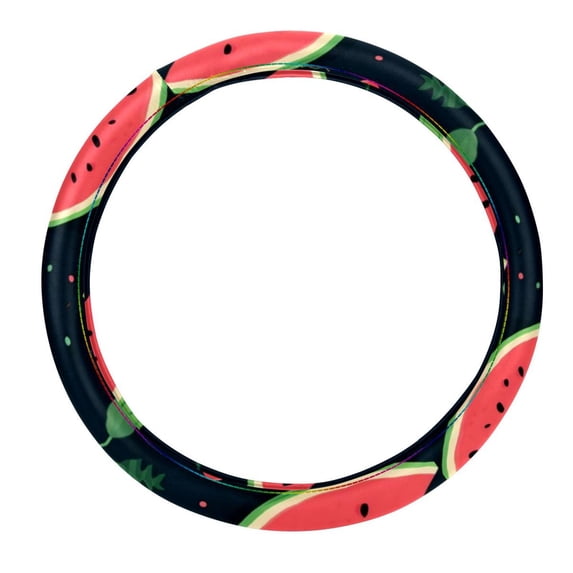 Watermelon 14.5 Inch Printing PVC Leather Auto Accessories Steering Wheel Covers Car Wheel Covers Car Wheel Cover