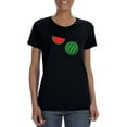 thumbnail image 1 of Watermelon And Slice T-Shirt Women -SPIdeals Designs, Female Large, 1 of 4