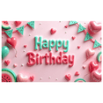 thumbnail image 1 of Watermelon Banner Happy Birthday Decorative Garland Fruit Design Celebration Party for Birthday Party Kids Celebration Summer Event, 1 of 8