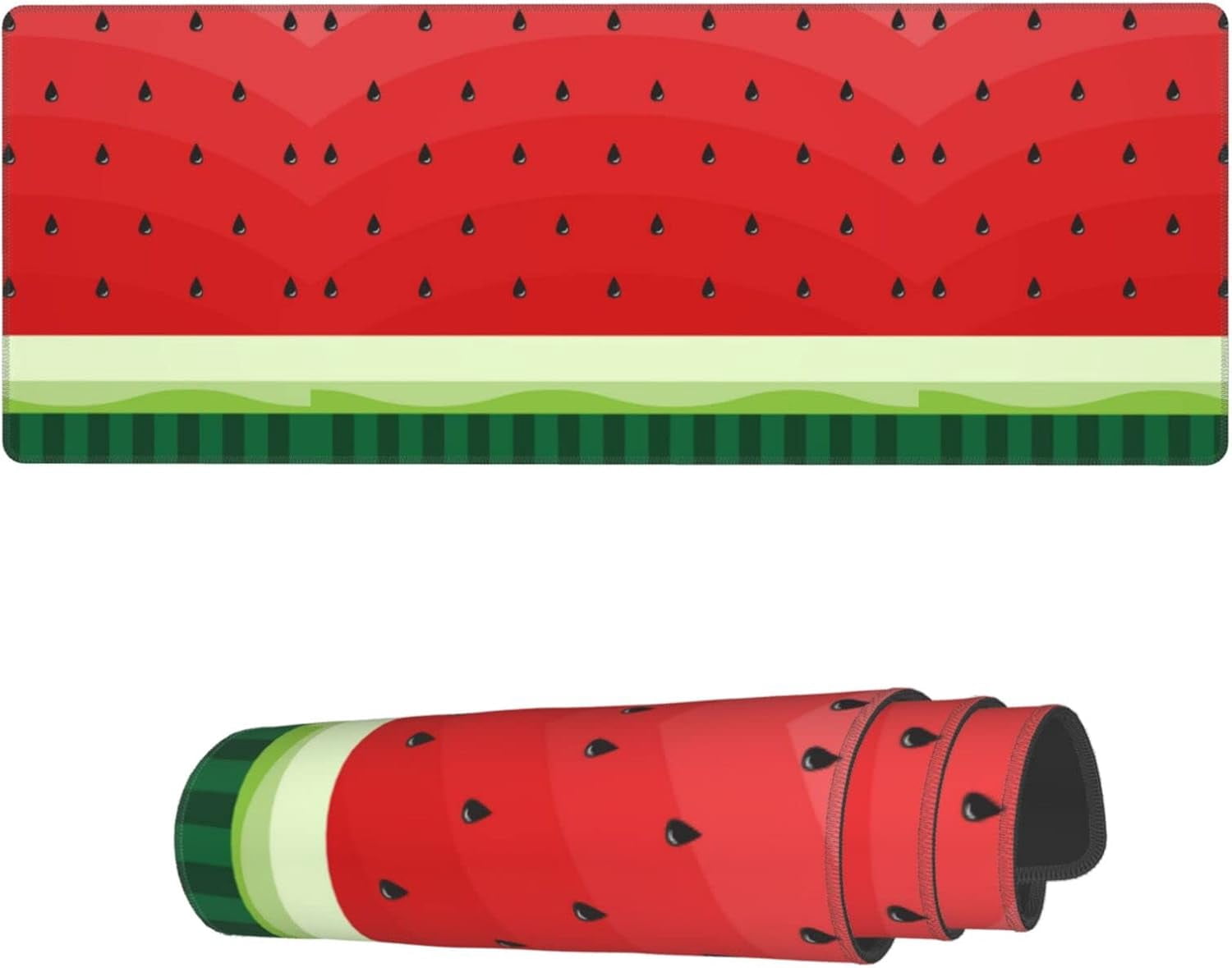 Watermelon Black Seeds Large Keyboard Rubber Writing Table Mat 31.5X 11.8 inch NonSlip Large Desk Mat Ideal for Office and Home