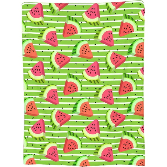 for Watermelon Blanket, Watermelon Throw Blanket Gifts for Fruit Lovers, Soft Lightweight Watermelon Flower Flannel Blanket, Cozy Fleece Bedding Blanket for Kids Girl, Couch 50"x40"