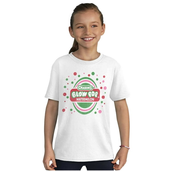 Watermelon Blow Pop Retro Candy Cute Crewneck T Shirts Boy Girl Teen Brisco Brands L