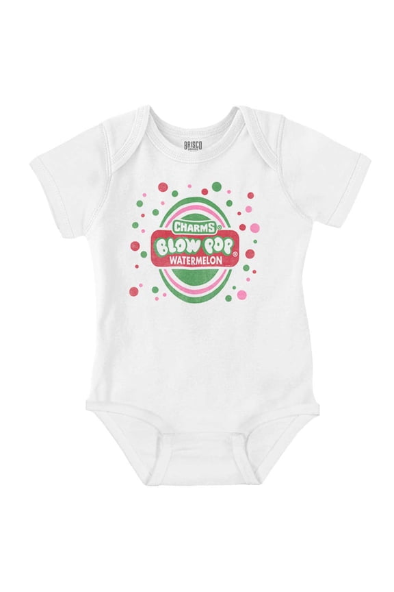 Watermelon Blow Pop Retro Candy Cute Romper Boys or Girls Infant Baby Brisco Brands 18M