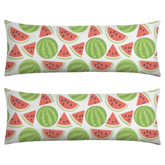 Watermelon Body Pillow Cover - Soft & Breathable, Hidden Zipper, 20"x54", Tropical Fruit Print - Perfect Summer Gift for Watermelon Lovers, Side Sleepers & Beach House Decor