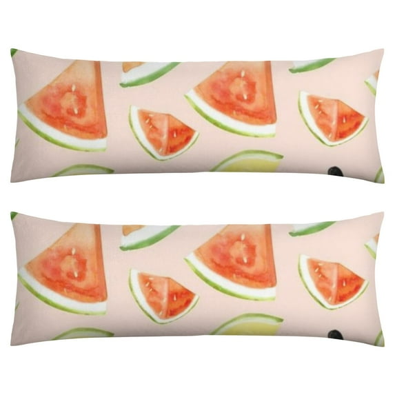 Watermelon Body Pillow Cover - Soft & Breathable, Hidden Zipper, 20"x54", Tropical Fruit Print - Perfect Summer Gift for Watermelon Lovers, Side Sleepers & Beach House Decor