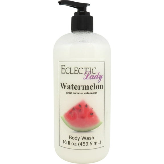 Watermelon Body Wash by Eclectic Lady, Liquid Shower Gel for Women and Men, 16 Ounces