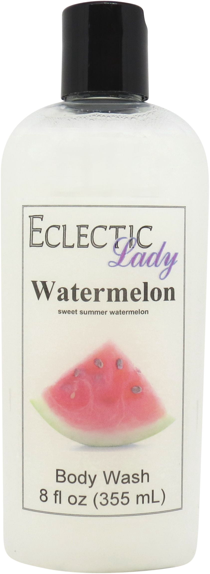 Watermelon Body Wash by Eclectic Lady, Liquid Shower Gel for Women and Men, 8 Ounces