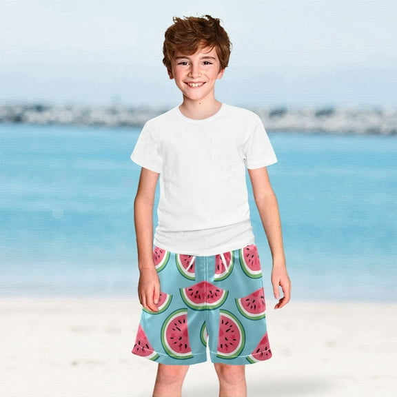 Watermelon Boys Swim Trunks Boardshorts Swimsuit Quick Dry Board Shorts Bathing Suit 2-12T