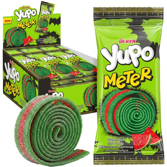 Ulker Yupo Watermelon Halloween Candy Belts Soft Chewy Gummy 24 Pack 70 Oz