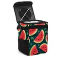 thumbnail image 1 of Watermelon Car Garbage Can - Foldable, with Lid, Leak-proof, Hanging Storage Bag - Trash Can for Car, Car Trash Bin, 1 of 6