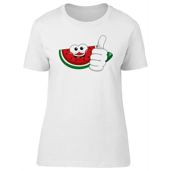 Watermelon Cartoon Thumbs Up T-Shirt Women -Image by Shutterstock, Female Small