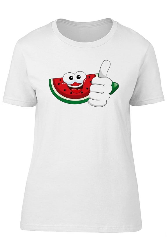 Watermelon Cartoon Thumbs Up T-Shirt Women -Image by Shutterstock, Female Small