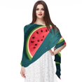 thumbnail image 1 of Watermelon Chic Chiffon Yarn Head Scarf - Translucent Light and Breathable Silk Chiffon Scarf for Women - 180*73 Size Elegant Fashion Accessory, 1 of 6