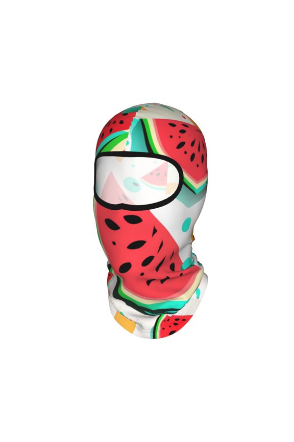Watermelon Cool Cartoon Unisex Balaclava Ski Mask Full Face Cover for Cold Weather & UV Protection, Breathable Cooling Helmet Liner