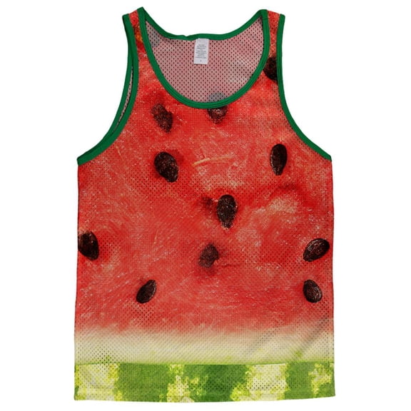 Watermelon Costume Adult Mesh Jersey White-Kelly SM