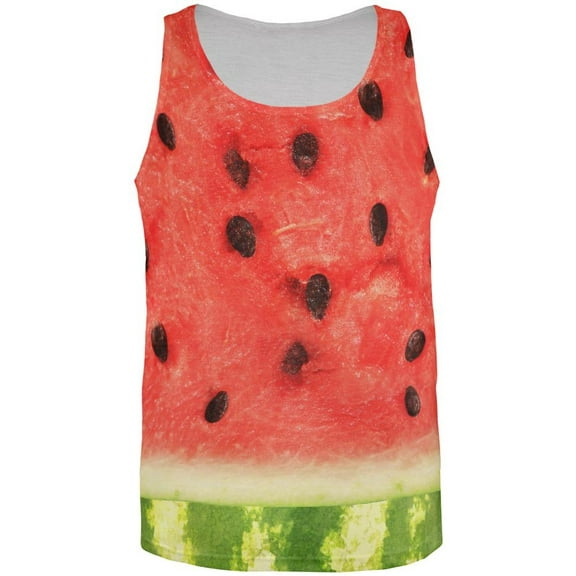 Watermelon Costume All Over Adult Tank Top - Large