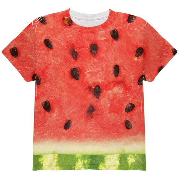 Watermelon Costume Halloween All Over Youth T Shirt Multi YLG