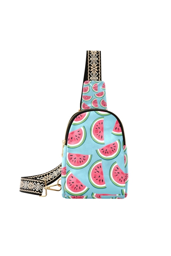 Watermelon Crossbody Bags Fanny Pack Sling Bag for Travel Chest Bag Shoulder Bag for Women Trendy