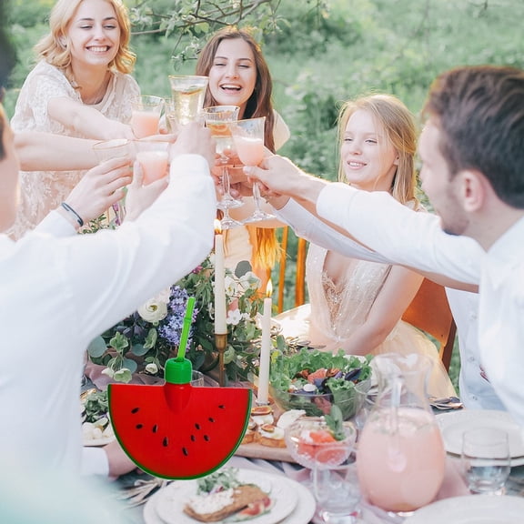 Watermelon Cup With Straw Fruit Cups With Lid For Party Summer Cups For Kids Bulk Watermelon Birthday Decorations Reusable Bottles With Lids And