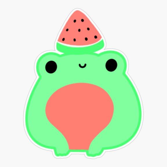 Watermelon Cute Animal Decor Art Kitchen Style Vinyl Sticker