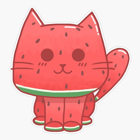 Watermelon Cute Animal Decor Art Simple Style Vinyl Sticker