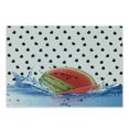 thumbnail image 1 of Watermelon Cutting Board, Cool Summer Fruit and Slice on Water with Repetitive Seeds Backdrop Graphic, Decorative Tempered Glass Cutting and Serving Board, in 3 Sizes, by Ambesonne, 1 of 2