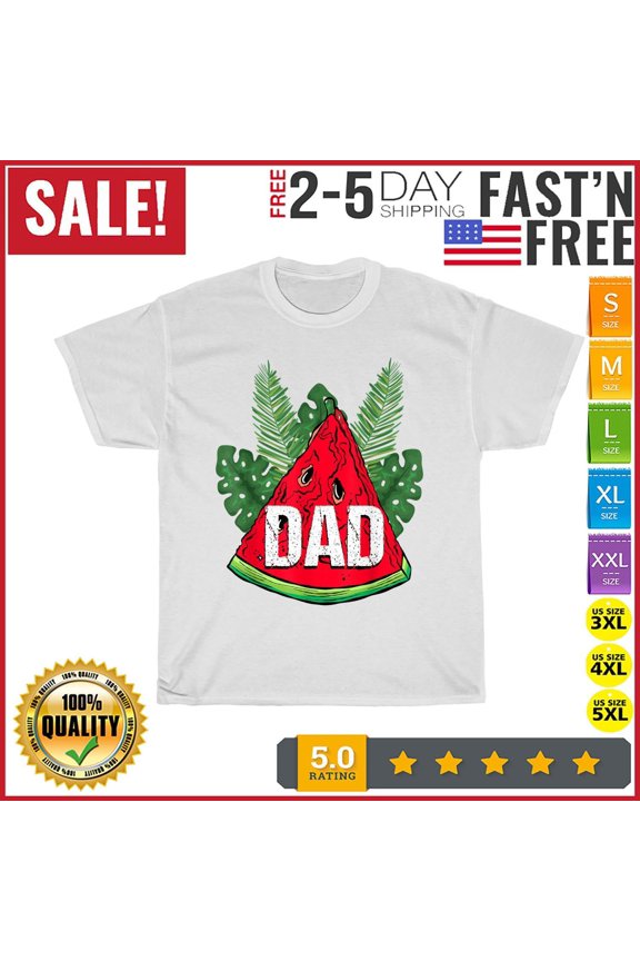 Watermelon Dad funny Summer Melon Fruit Vintage T Shirt Men Women Fashion NEW
