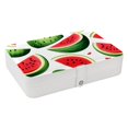 thumbnail image 1 of Watermelon Decorative PU Leather Earring and Jewelry Organizer Box with Removable Compartment, Portable, 1 of 6