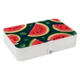 thumbnail image 1 of Watermelon Decorative PU Leather Earring and Jewelry Organizer Box with Removable Compartment, Portable, 1 of 6