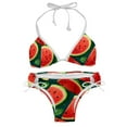 thumbnail image 1 of Watermelon Detachable Sponge Adjustable Strap Bikini Set Two-Pack - Ideal for Beach, Pool, Vacation, 1 of 6