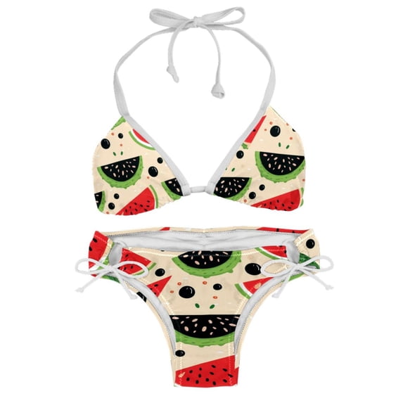 Watermelon Detachable Sponge Adjustable Strap Bikini Set Two-Pack Swimsuits Swimming Suits Applicable Scenes