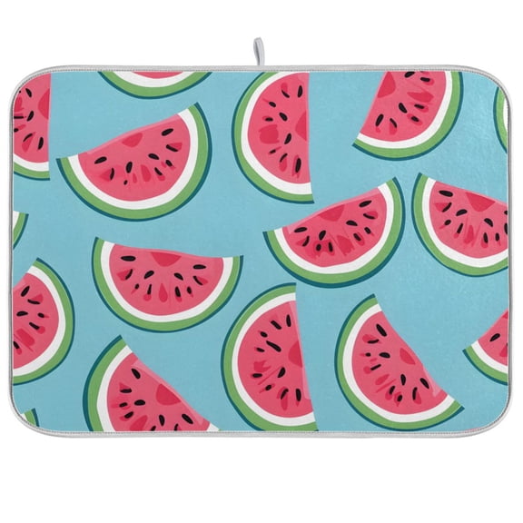 Watermelon Dish Drying Mat Dish Drainer Rack Mats Water Absorbent Non-Slip Easy Clean Heat Resistant for Kitchen Counter