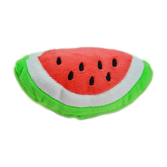 Watermelon Dog Toy, Food Shaped Dog Toy, Dog Toy for Small Dogs, Dog Toy with Squeaker, Food Parody Dog Toy, Toy for Puppies, Plush Dog Toy (Watermelon)