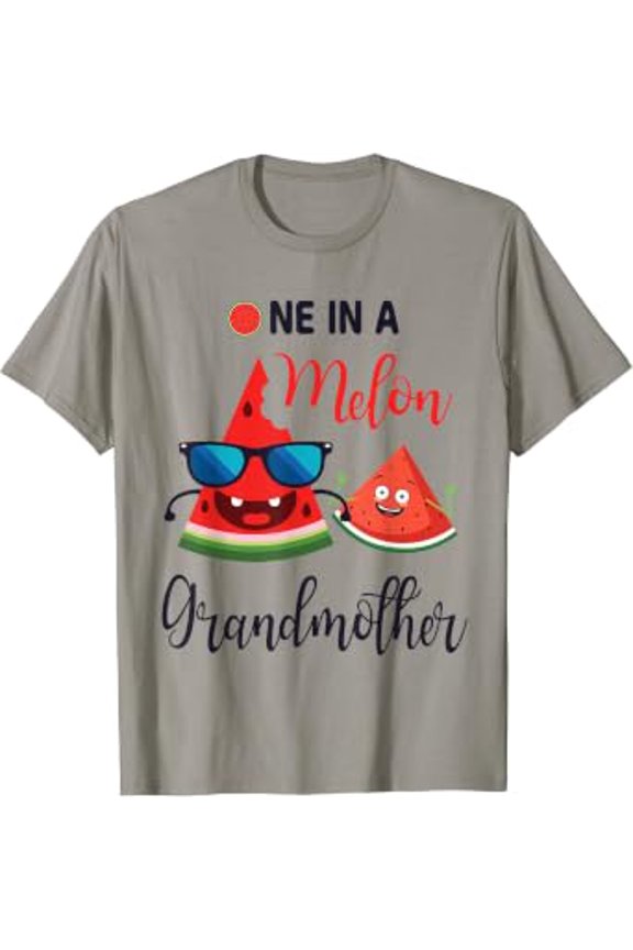 Watermelon Faces Dancing Together One In A Melon Grandmother T-Shirt All Size S-5XL