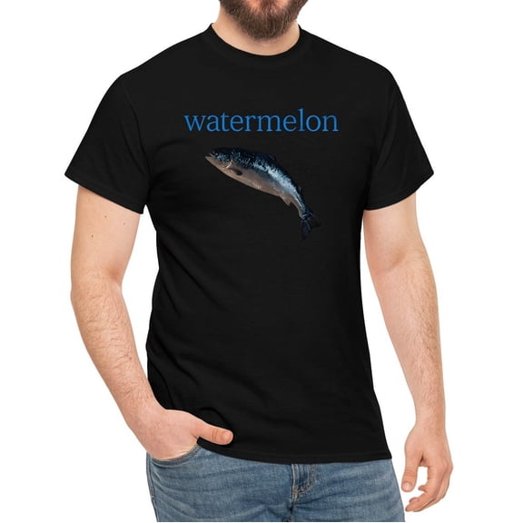 Watermelon Fish Meme Funny Wrong Word Aesthetic T-Shirt